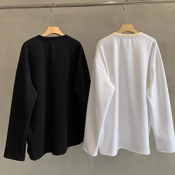 ケーブルアクセントロングTシャツ K0826