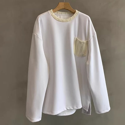 ケーブルアクセントロングTシャツ K0826