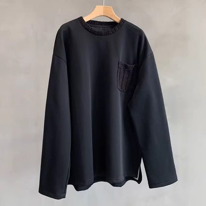 ケーブルアクセントロングTシャツ K0826