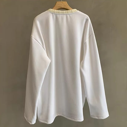 ケーブルアクセントロングTシャツ K0826