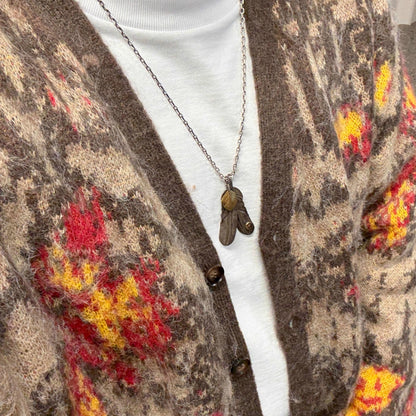 レトロインスパイアファジーカーディガン K0728