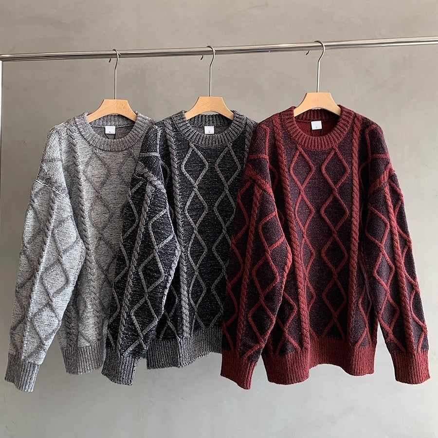 ダイヤパターンルーズフィットニット K0736