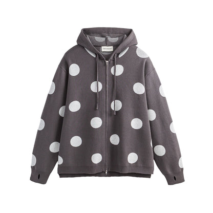 ポルカドットニットパーカー K0756