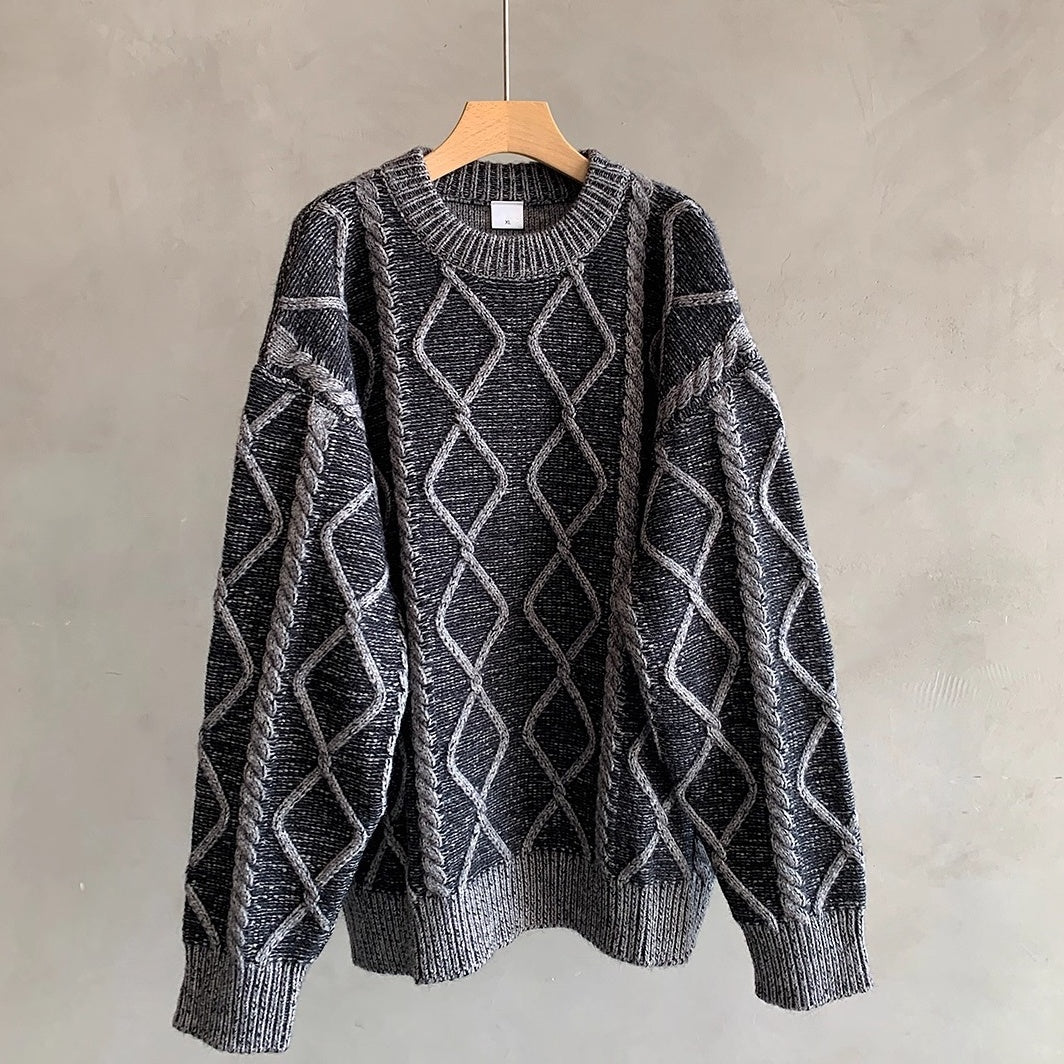 ダイヤパターンルーズフィットニット K0736