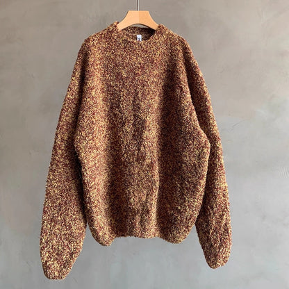 【OUTLET/即納】ボリュームブークレクルーネックニット K0730