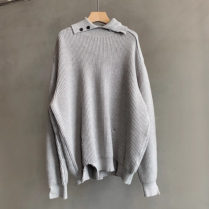 クラッシュカットリブニット K0681