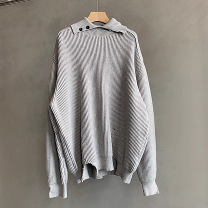 クラッシュカットリブニット K0681