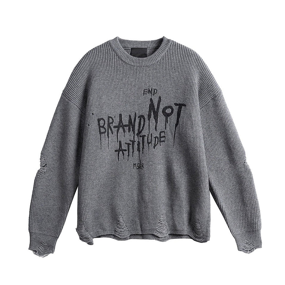 グランジレタリングニット K0761