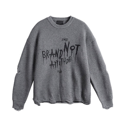 グランジレタリングニット K0761