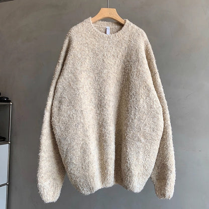 【OUTLET/即納】ボリュームブークレクルーネックニット K0730