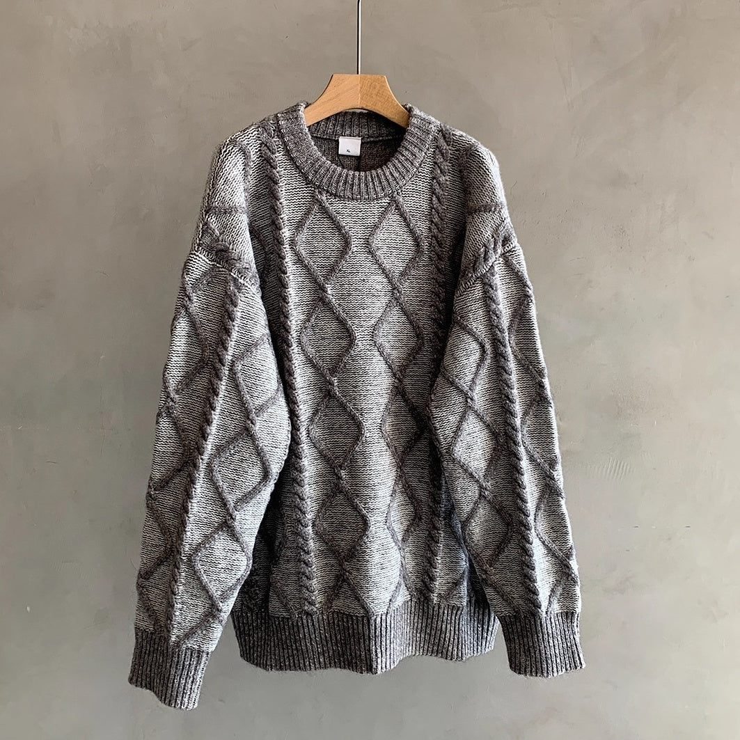 ダイヤパターンルーズフィットニット K0736