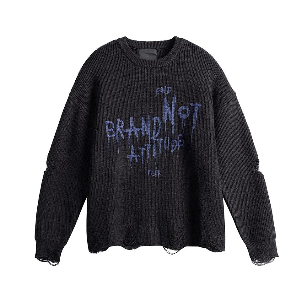 グランジレタリングニット K0761