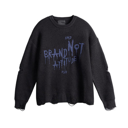 グランジレタリングニット K0761