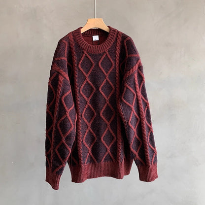 ダイヤパターンルーズフィットニット K0736