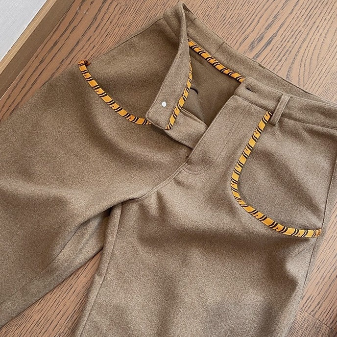 タイガーパイピングワイドカーブパンツ K0740