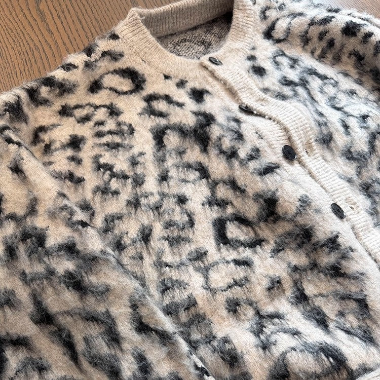 シャギーレオパードオーバーカーディガン K0718