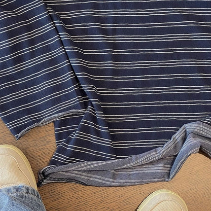 ボーダーワイドスリーブロングTシャツ K0619