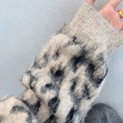 シャギーレオパードオーバーカーディガン K0718