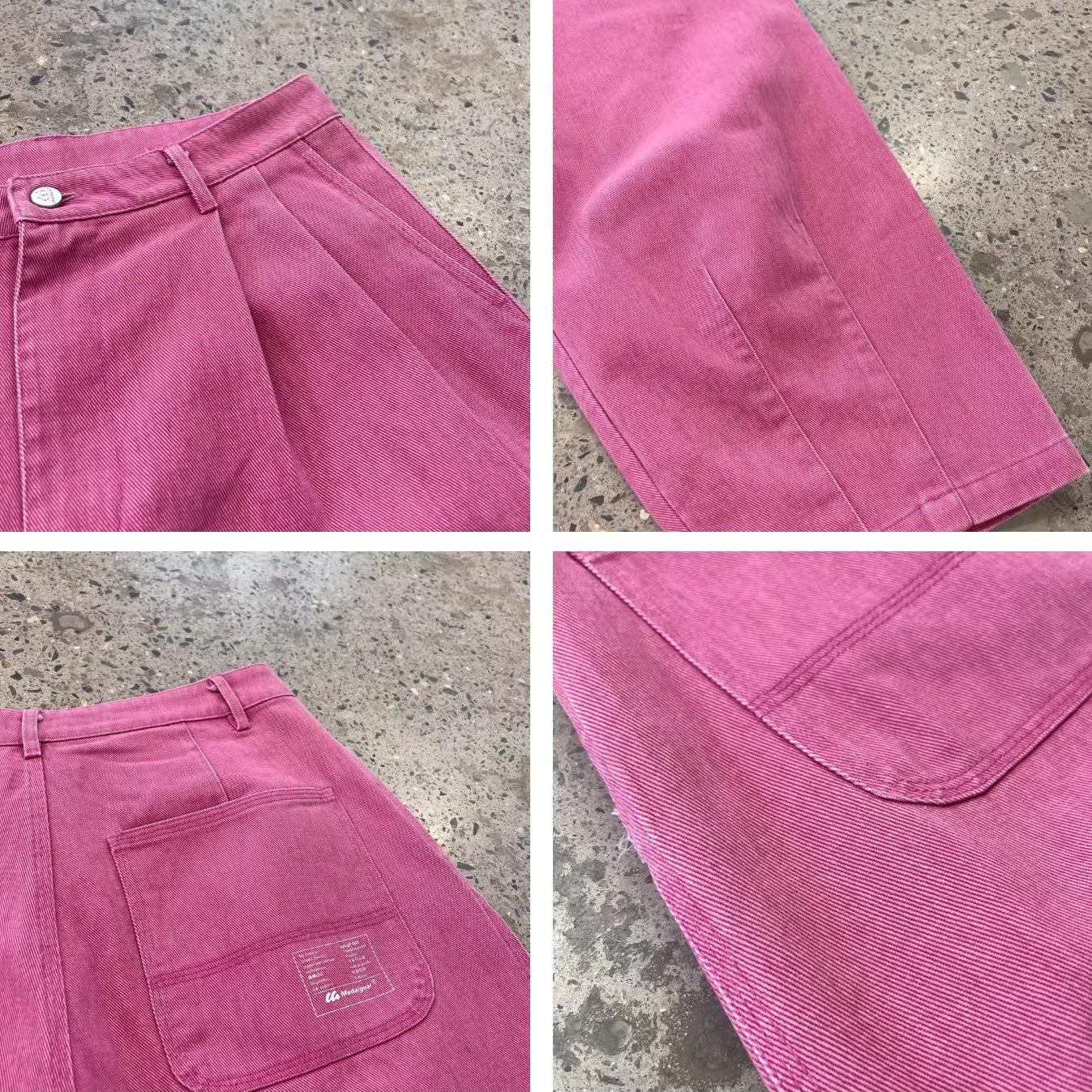 ウォッシュドタックワイドパンツ K0833