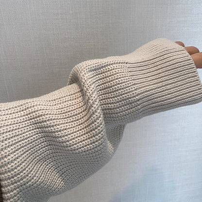 オーバーサイズワッフルニットジップパーカー K0703