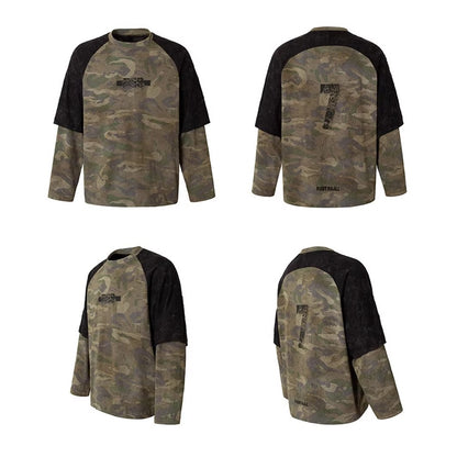 カモフラパネルデザインTシャツ K0857