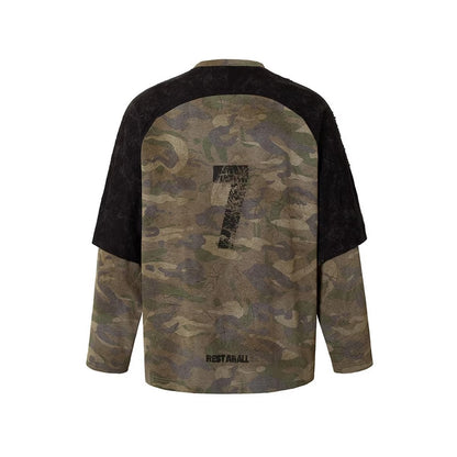 カモフラパネルデザインTシャツ K0857