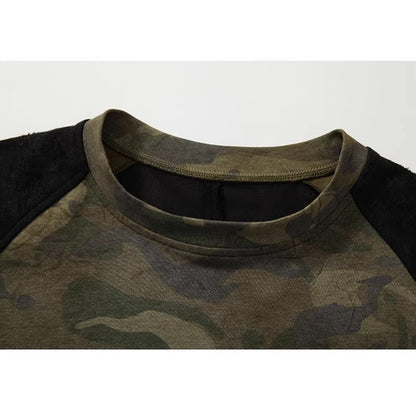 カモフラパネルデザインTシャツ K0857