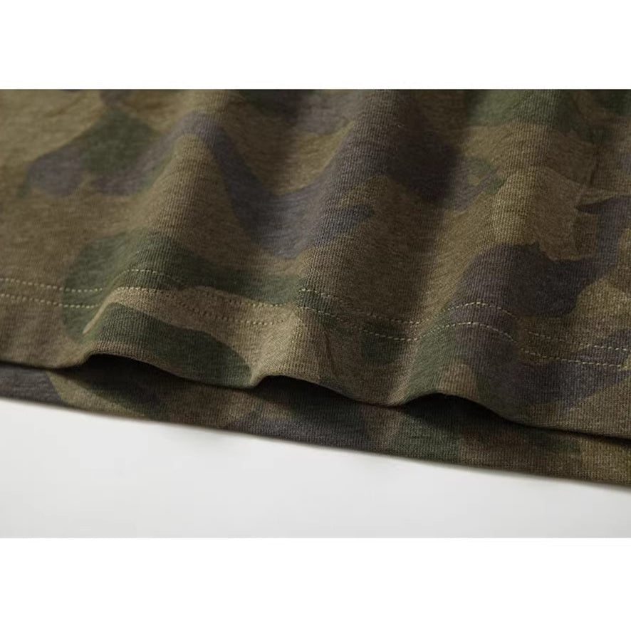 カモフラパネルデザインTシャツ K0857