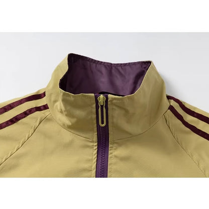 レトロラインスタンドジップジャケット K0861