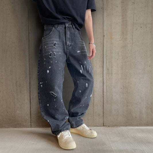 ダメージスプラッシュデニムパンツ K0868