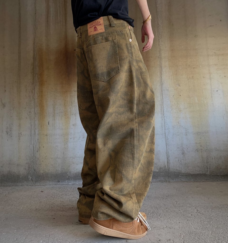 マーブルエフェクトワイドパンツ K0758