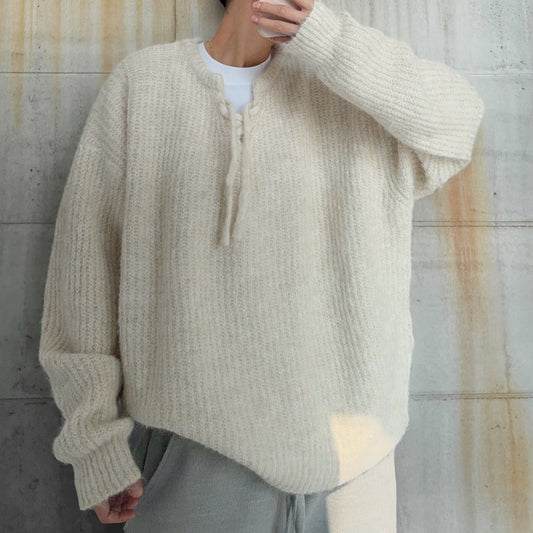 レースアップリブテクスチャーニット K0805