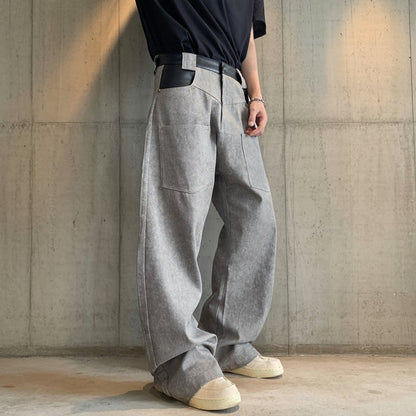 ツートーンポケットワイドパンツ K0866