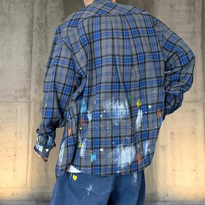 ルーズシルエットチェックシャツ K0875