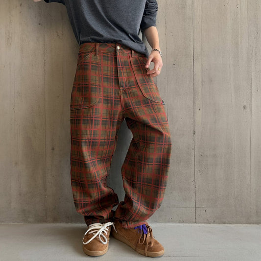 ヴィンテージチェックワイドパンツ K0873