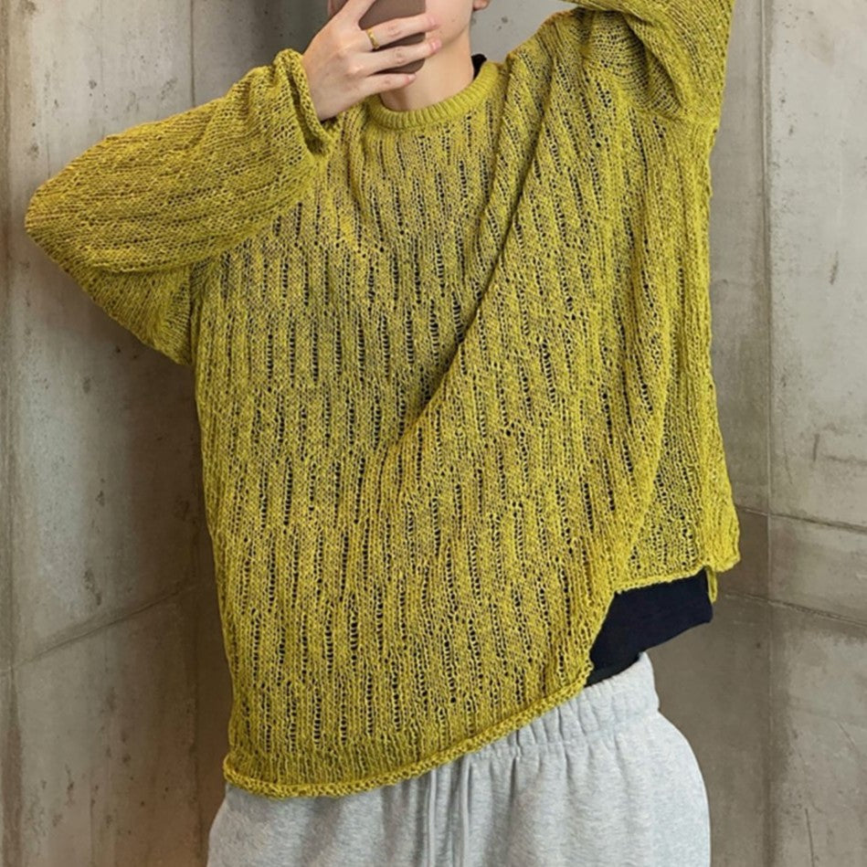 シアーメッシュルーズニット K0884
