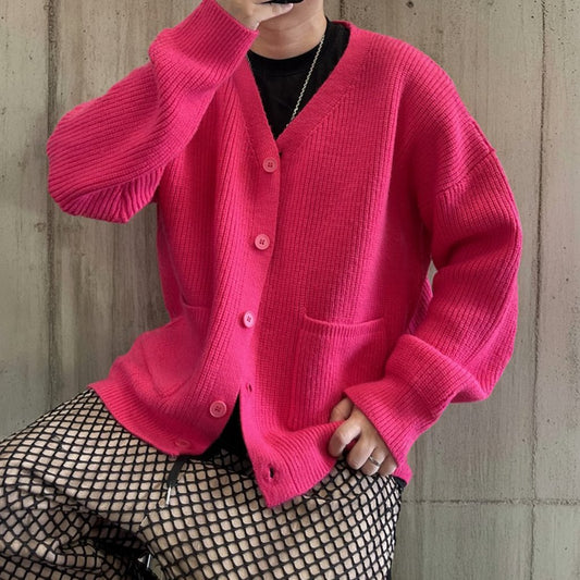 ワイドシルエットリブカーディガン K0824