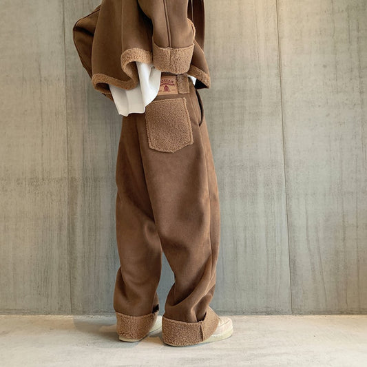 スエードライク裏ボアパンツ K0816