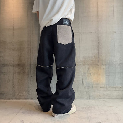 ミックステクスチャーパネルワイドパンツ K0788