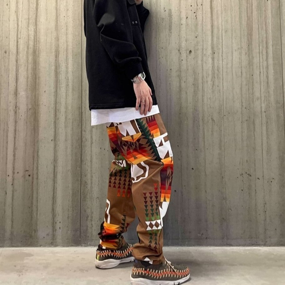 ネイティブパターンワイドパンツ K0832