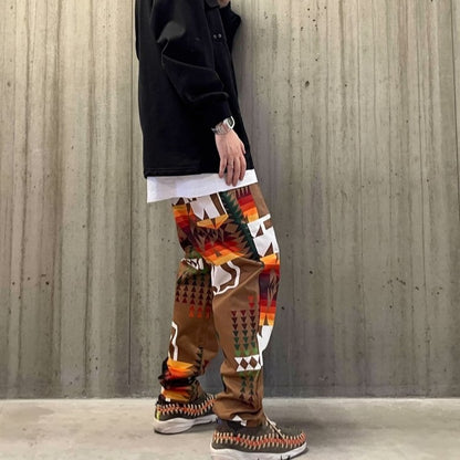 ネイティブパターンワイドパンツ K0832