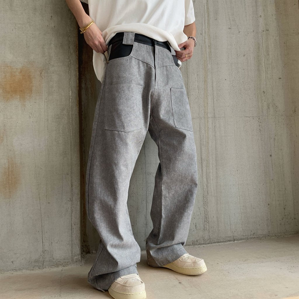 ツートーンポケットワイドパンツ K0866