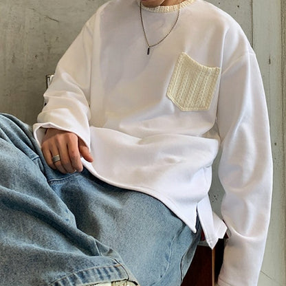 ケーブルアクセントロングTシャツ K0826