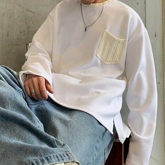 ケーブルアクセントロングTシャツ K0826