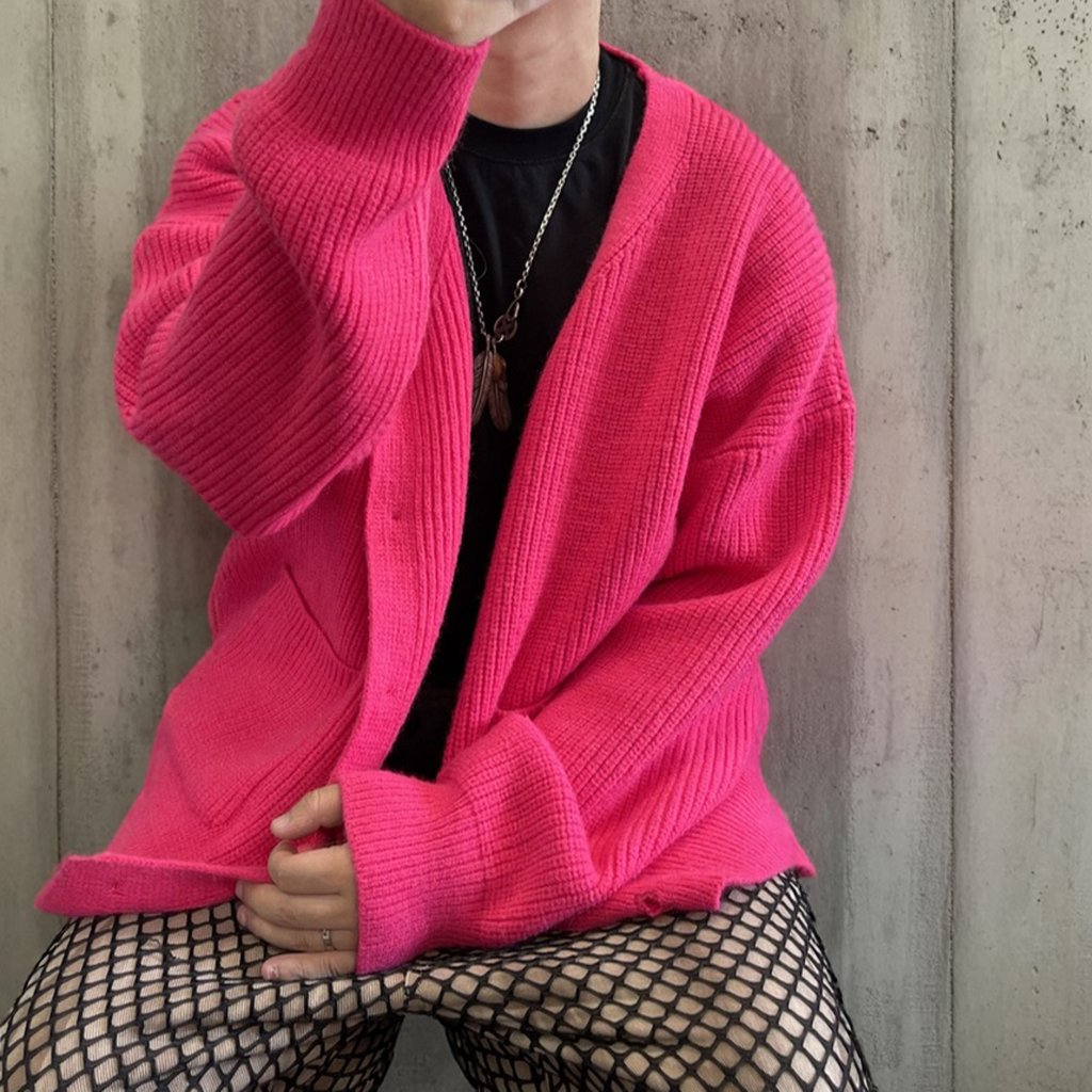 ワイドシルエットリブカーディガン K0824