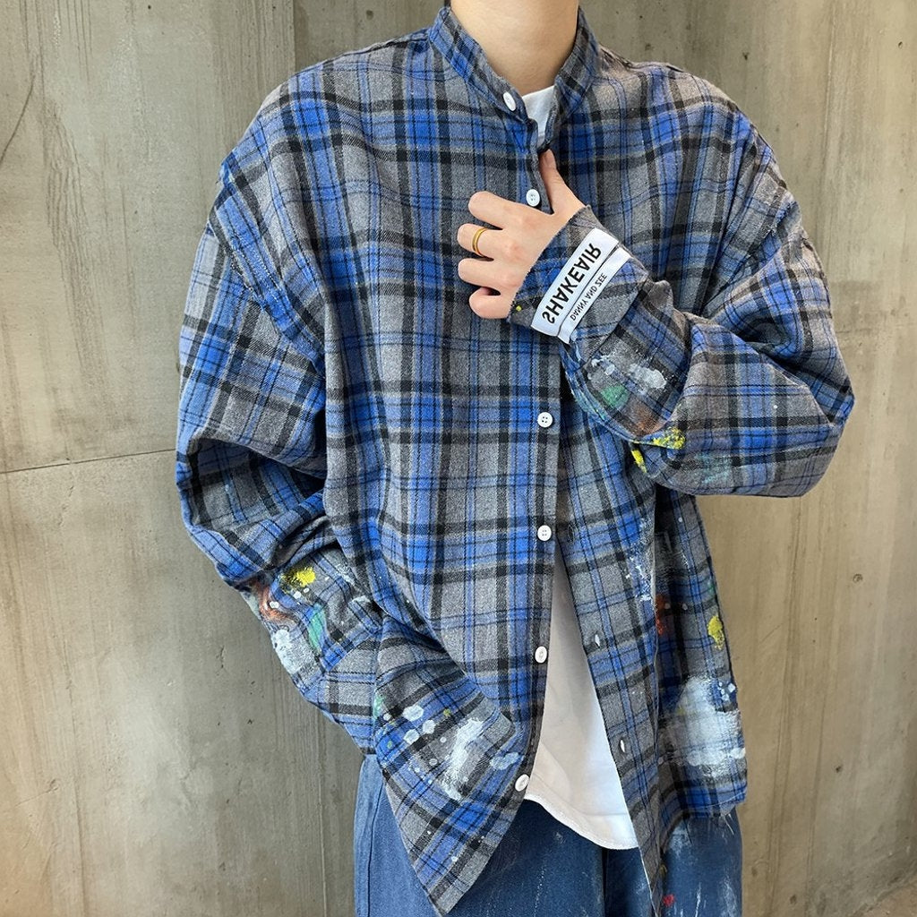 ルーズシルエットチェックシャツ K0875