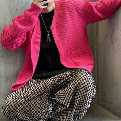 ワイドシルエットリブカーディガン K0824