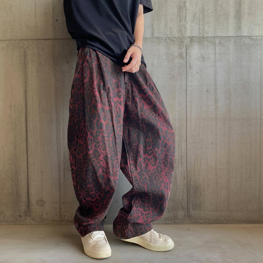 レオパードルーズワイドパンツ K0871