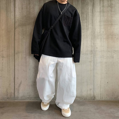 ケーブルアクセントロングTシャツ K0826