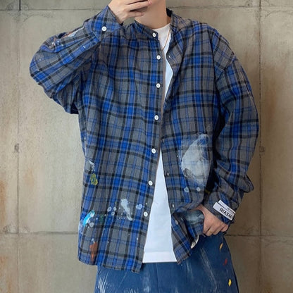 ルーズシルエットチェックシャツ K0875